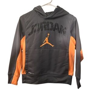 Jordan Hoodie in Gray and Orange
